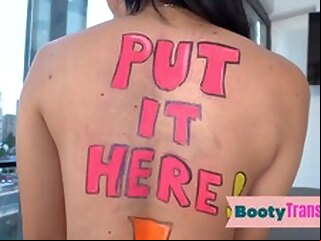 Beeg Sexy Bootylicious latina ts goddess sucking shemale blowjob
